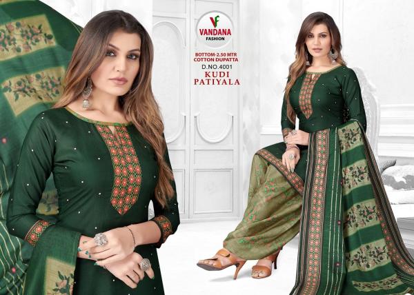 Vandana Kudi Patiyala Vol-4 indo Cotton Designer Exclusive Print Dress Material